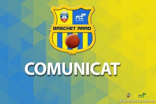 Comunicat FCC Baschet Arad - 26 august 2020