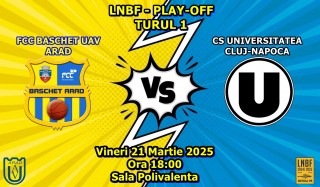 Începem play-off-ul cu Universitatea Cluj-Napoca